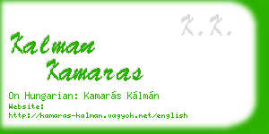 kalman kamaras business card